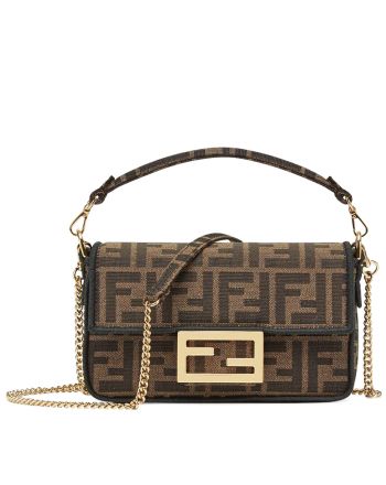 Fendi Mini Baguette Fabric Bag 8BS0171 Coffee